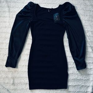 Hidden Brand Black Long Sleeve Mini Dress